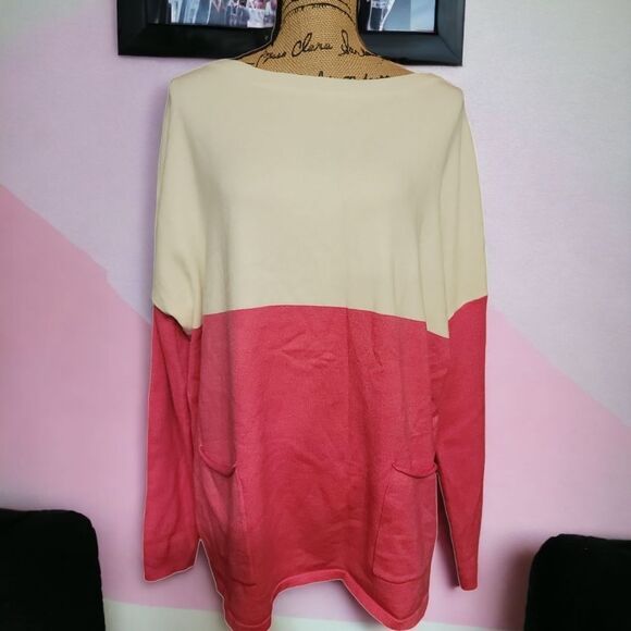 Pretty Garden Sweaters - Pretty Garden Colorblock Sweater Size XL